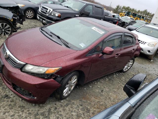 HONDA CIVIC EX 2012 with VIN 2HGFB2F87CH512739 - Photo from auction