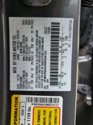 Photo 14 from auction – 2022 FORD BRONCO SPO with VIN 3FMCR9A63NRD24122