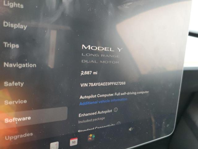 Photo 9 from auction – 2023 TESLA MODEL Y with VIN 7SAYGAEE9PF627268