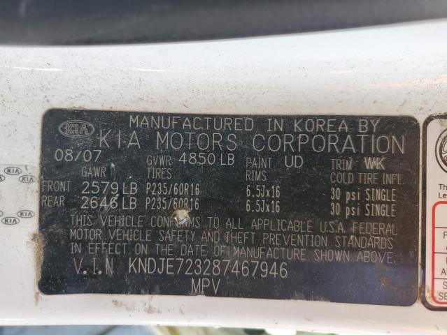 Photo 14 from auction – 2008 KIA SPORTAGE E with VIN KNDJE723287467946