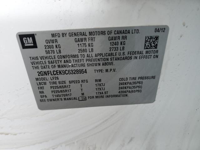 Photo 14 from auction – 2012 CHEVROLET EQUINOX LS with VIN 2GNFLCEK9C6328954