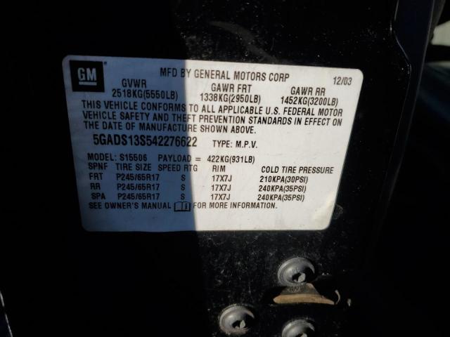 Photo 14 from auction – 2004 BUICK RAINIER CX with VIN 5GADS13S542276622