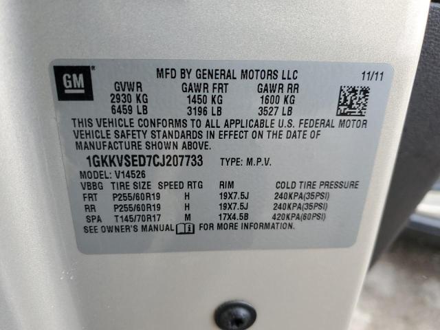 Photo 14 from auction – 2012 GMC ACADIA SLT with VIN 1GKKVSED7CJ207733