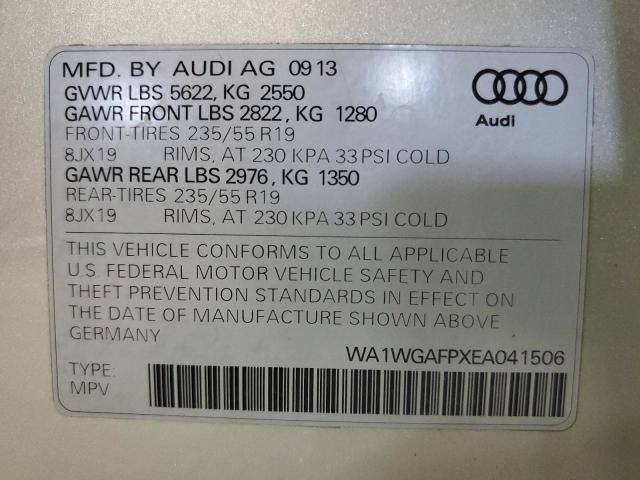 Photo 14 from auction – 2014 AUDI Q5 PRESTIG with VIN WA1WGAFPXEA041506