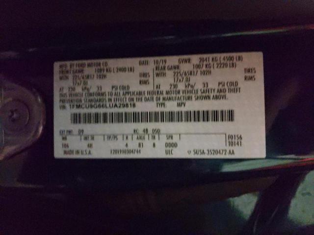Photo 14 from auction – 2020 FORD ESCAPE SE with VIN 1FMCU9G66LUA29818