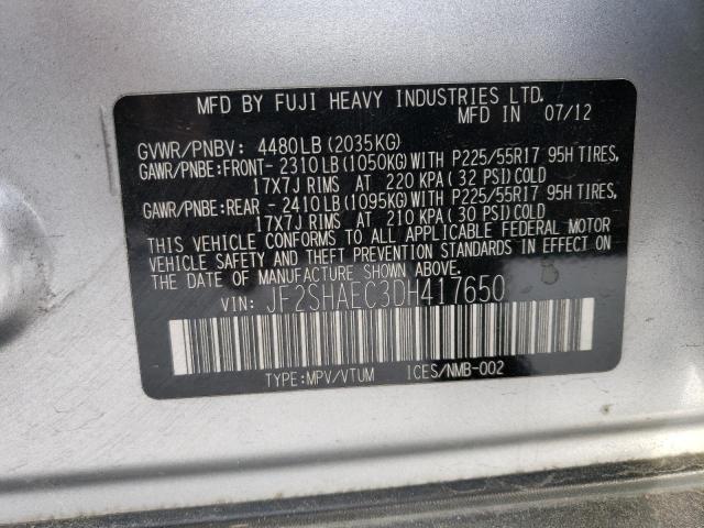 Photo 14 from auction – 2013 SUBARU FORESTER L with VIN JF2SHAEC3DH417650