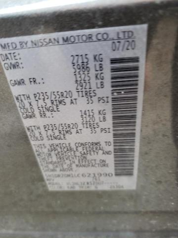 Photo 14 from auction – 2020 NISSAN PATHFINDER with VIN 5N1DR2DM1LC621990