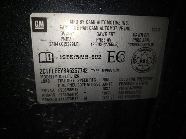 Photo 14 from auction – 2010 GMC TERRAIN SL with VIN 2CTFLEEY8A6257742
