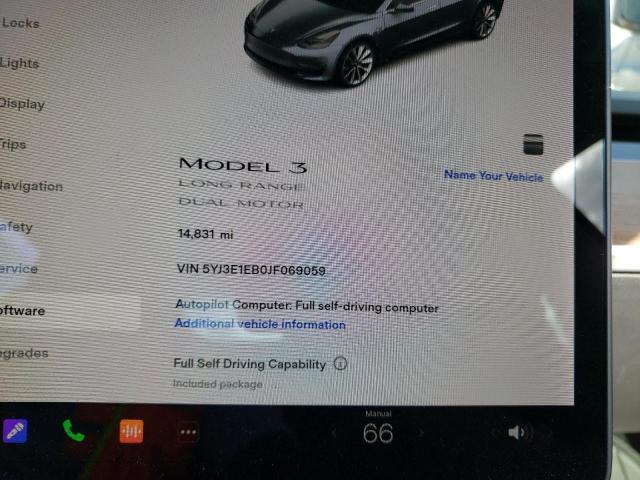 Photo 9 from auction – 2018 TESLA MODEL 3 with VIN 5YJ3E1EB0JF069059