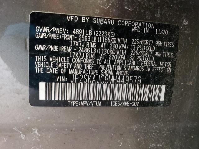 Photo 14 from auction – 2021 SUBARU FORESTER P with VIN JF2SKAJC8MH449579