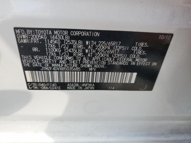 Photo 14 from auction – 2011 TOYOTA RAV4 with VIN JTMZF4DVXB5035685