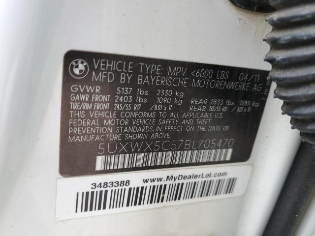 Photo 14 from auction – 2011 BMW X3 XDRIVE2 with VIN 5UXWX5C57BL705470