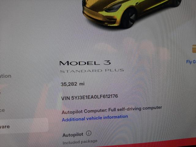 Photo 9 from auction – 2020 TESLA MODEL 3 with VIN 5YJ3E1EA0LF612176