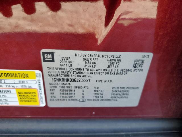 Photo 14 from auction – 2016 CHEVROLET TRAVERSE L with VIN 1GNKRHKD3GJ203327