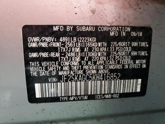 Zdjęcie 14 z aukcji – 2019 SUBARU FORESTER P z VIN JF2SKAGC5KH416852