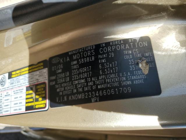 Photo 14 from auction – 2006 KIA SEDONA EX with VIN KNDMB233466061709