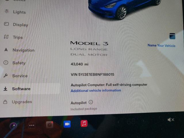 Photo 9 from auction – 2022 TESLA MODEL 3 with VIN 5YJ3E1EB8NF188015