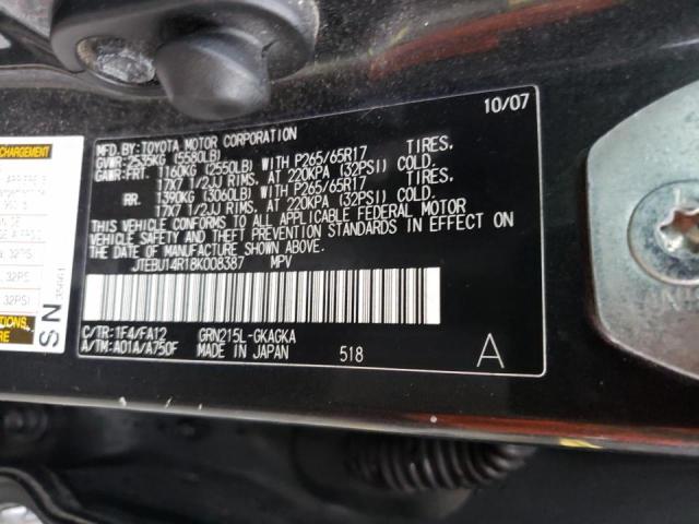 Photo 14 from auction – 2008 TOYOTA 4RUNNER SR with VIN JTEBU14R18K008387