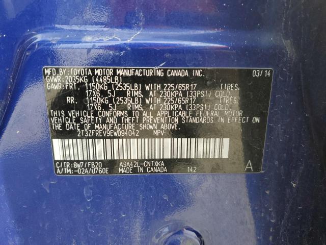 Photo 14 from auction – 2014 TOYOTA RAV4 LE with VIN 2T3ZFREV9EW094042