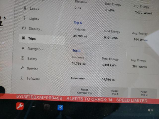 Photo 9 from auction – 2021 TESLA MODEL 3 with VIN 5YJ3E1EBXMF999409