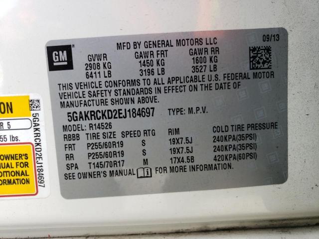 Photo 14 from auction – 2014 BUICK ENCLAVE with VIN 5GAKRCKD2EJ184697