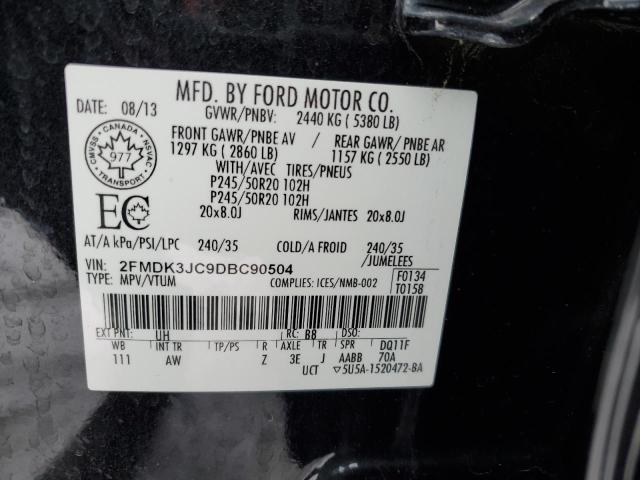 Photo 14 from auction – 2013 FORD EDGE SEL with VIN 2FMDK3JC9DBC90504