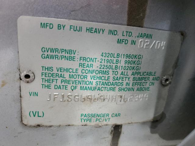Photo 14 from auction – 2004 SUBARU FORESTER 2 with VIN JF1SG69694H762349