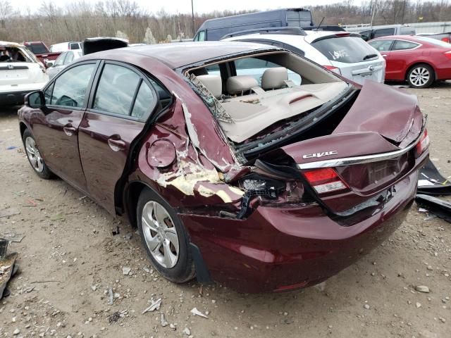 Photo 2 from auction – 2013 HONDA CIVIC LX with VIN 19XFB2F5XDE025519