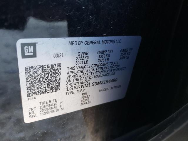 Photo 14 from auction – 2021 GMC ACADIA SLT with VIN 1GKKNMLS3MZ194480