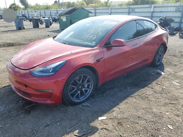TESLA MODEL 3 2021 with VIN 5YJ3E1EB0MF037877 - Photo from auction