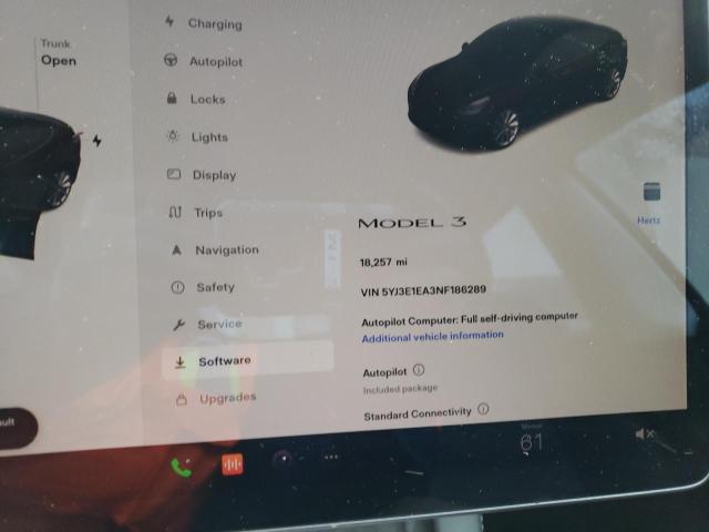 Photo 9 from auction – 2022 TESLA MODEL 3 with VIN 5YJ3E1EA3NF186289