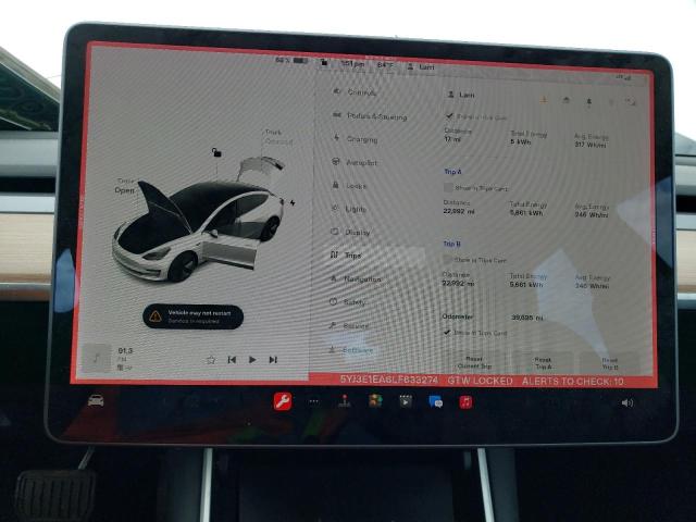 Photo 9 from auction – 2020 TESLA MODEL 3 with VIN 5YJ3E1EA6LF633274