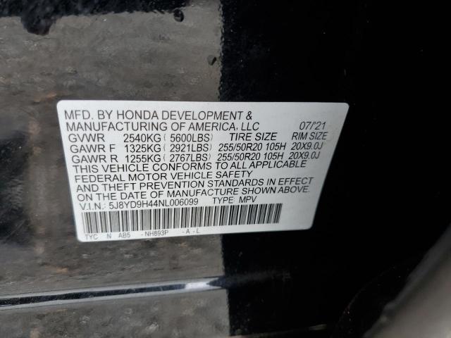 Photo 14 from auction – 2022 ACURA MDX TECHNO with VIN 5J8YD9H44NL006099