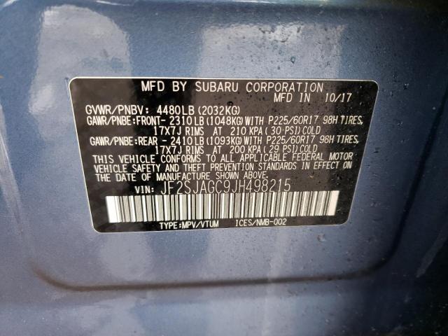 Photo 14 from auction – 2018 SUBARU FORESTER 2 with VIN JF2SJAGC9JH498215
