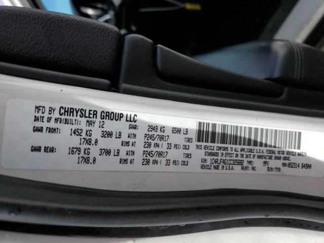 Photo 14 from auction – 2012 JEEP GRAND CHER with VIN 1C4RJFAG1CC325682