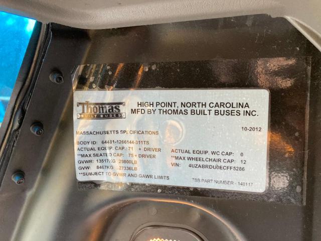 Photo 10 from auction – 2014 FREIGHTLINER CHASSIS B2 with VIN 4UZABRDU0ECFF5286