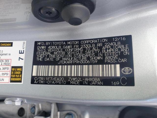 Photo 10 from auction – 2017 TOYOTA PRIUS PRIM with VIN JTDKARFP9H3006159