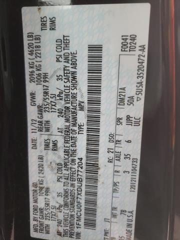 Photo 14 from auction – 2013 FORD ESCAPE S with VIN 1FMCU0F7XDUB77204
