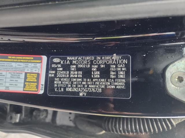 Photo 10 from auction – 2016 KIA SOUL with VIN KNDJN2A25G7376728