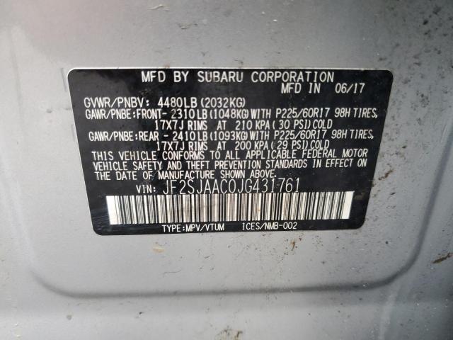 Photo 14 from auction – 2018 SUBARU FORESTER 2 with VIN JF2SJAAC0JG431761