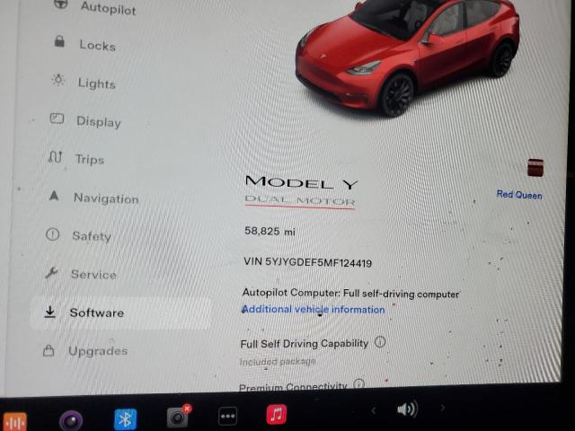 Photo 9 from auction – 2021 TESLA MODEL Y with VIN 5YJYGDEF5MF124419