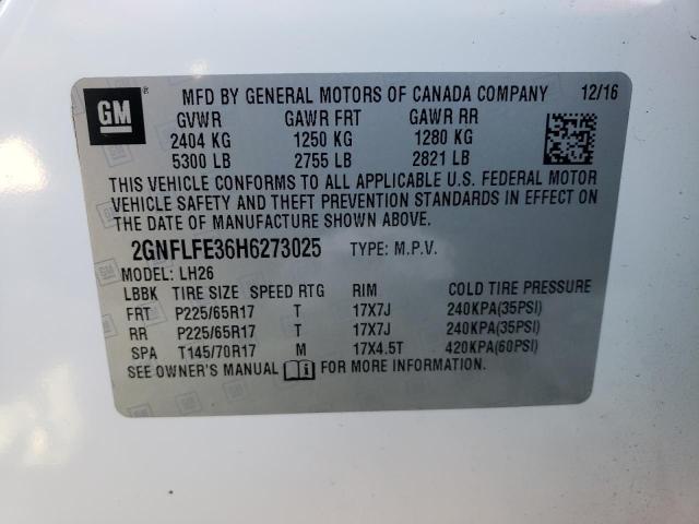 Photo 14 from auction – 2017 CHEVROLET EQUINOX LT with VIN 2GNFLFE36H6273025
