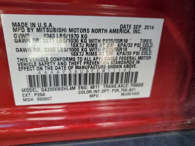 Photo 14 from auction – 2015 MITSUBISHI OUTLANDER with VIN 4A4AP3AU8FE011142
