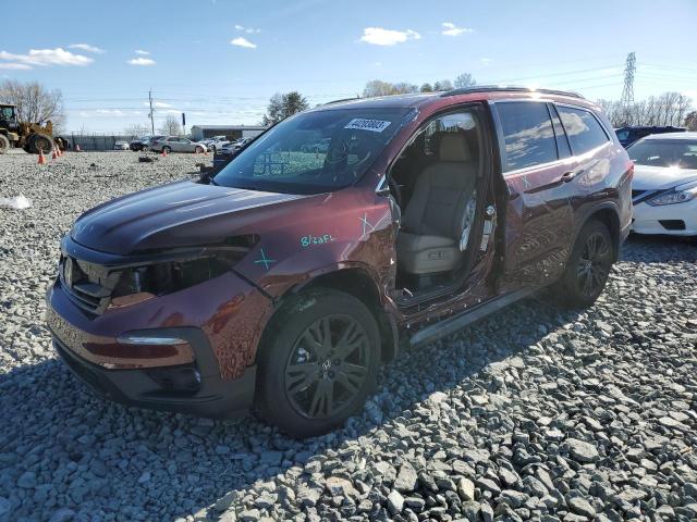 HONDA PILOT SE 2022 with VIN 5FNYF6H25NB082715 - Photo from auction