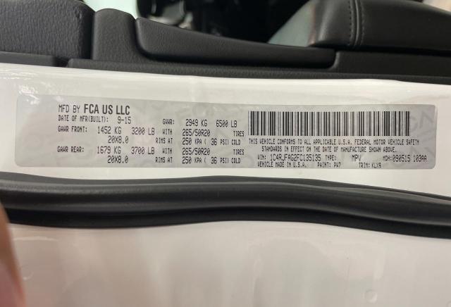 Photo 10 from auction – 2015 JEEP GRAND CHER with VIN 1C4RJFAG2FC135135
