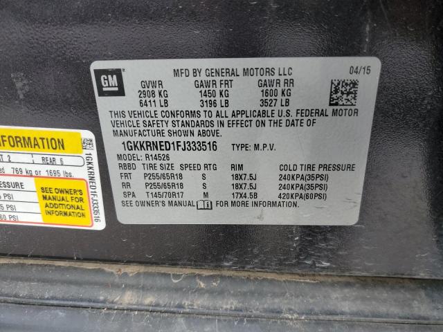 Photo 14 from auction – 2015 GMC ACADIA SLE with VIN 1GKKRNED1FJ333516