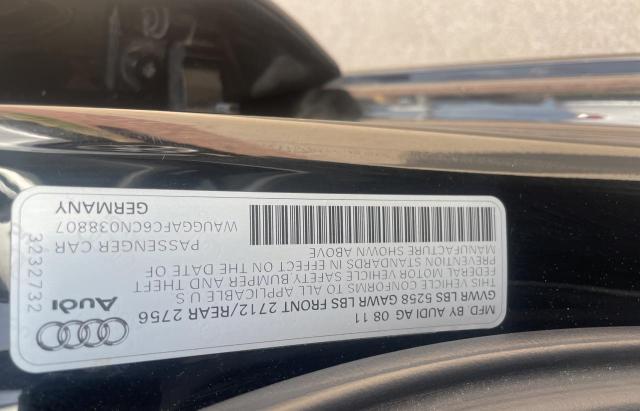Photo 10 from auction – 2012 AUDI A6 PREMIUM with VIN WAUGGAFC6CN038807