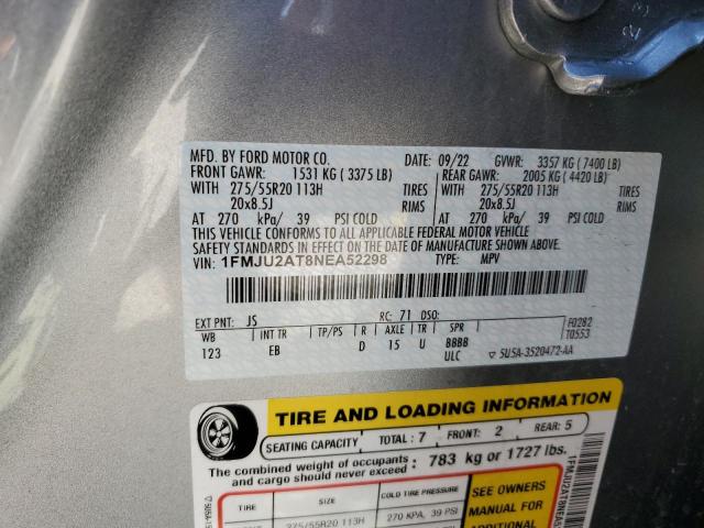Photo 14 from auction – 2022 FORD EXPEDITION with VIN 1FMJU2AT8NEA52298