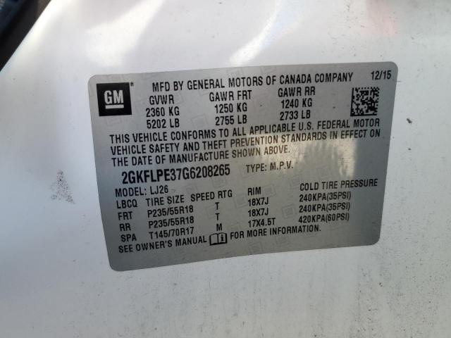 Photo 14 from auction – 2016 GMC TERRAIN SL with VIN 2GKFLPE37G6208265