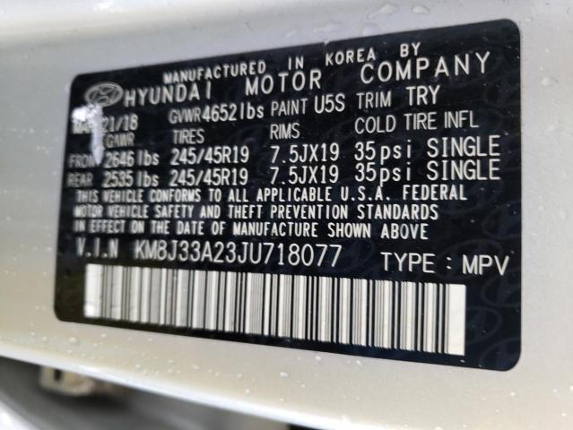 Photo 14 from auction – 2018 HYUNDAI TUCSON VAL with VIN KM8J33A23JU718077